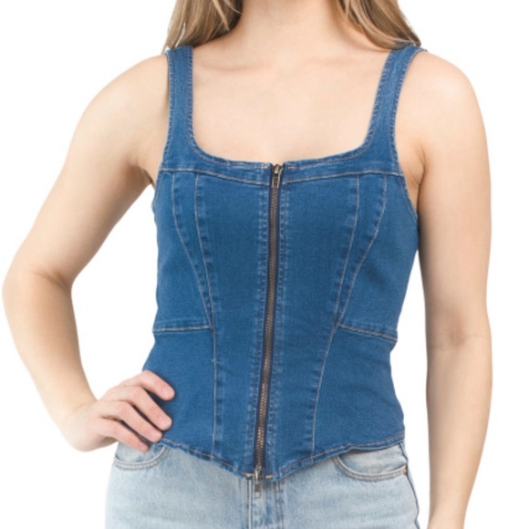 Twelve By Ontwelfth Tops - Ontwelfth Stretch Denim Top